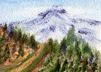 "Alpine View" by Bruce B Braun, Fitchburg WI - Mixed Media